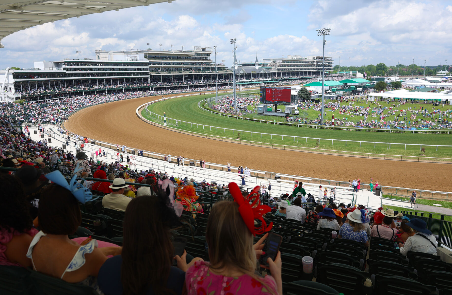 View of Churchill Downs from First Turn above.JPG